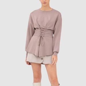 C/MEO COLLECTIVE Falling Knit Jumper Dusty Beige